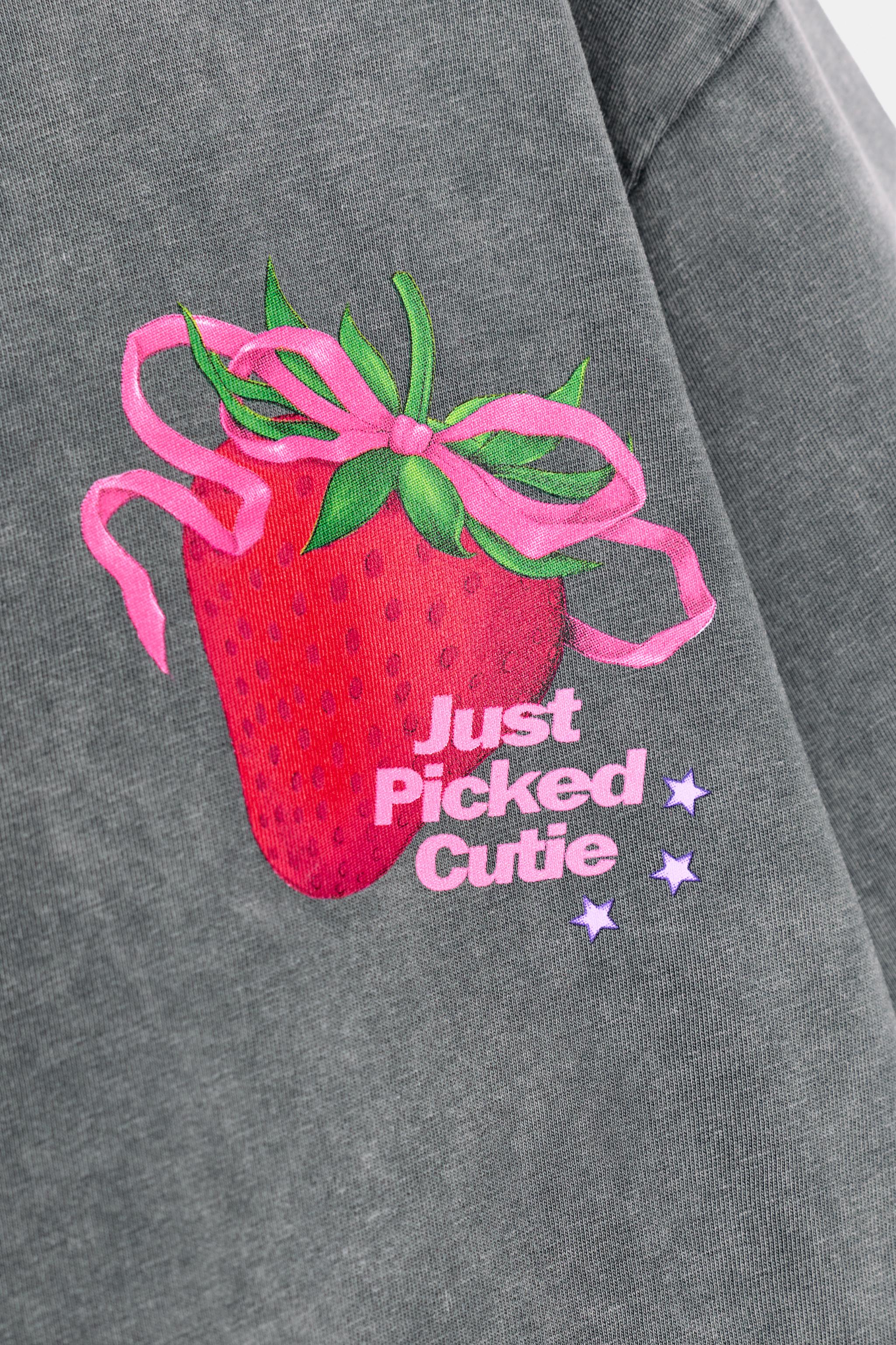 WASHED FRONT PRINT T-SHIRT